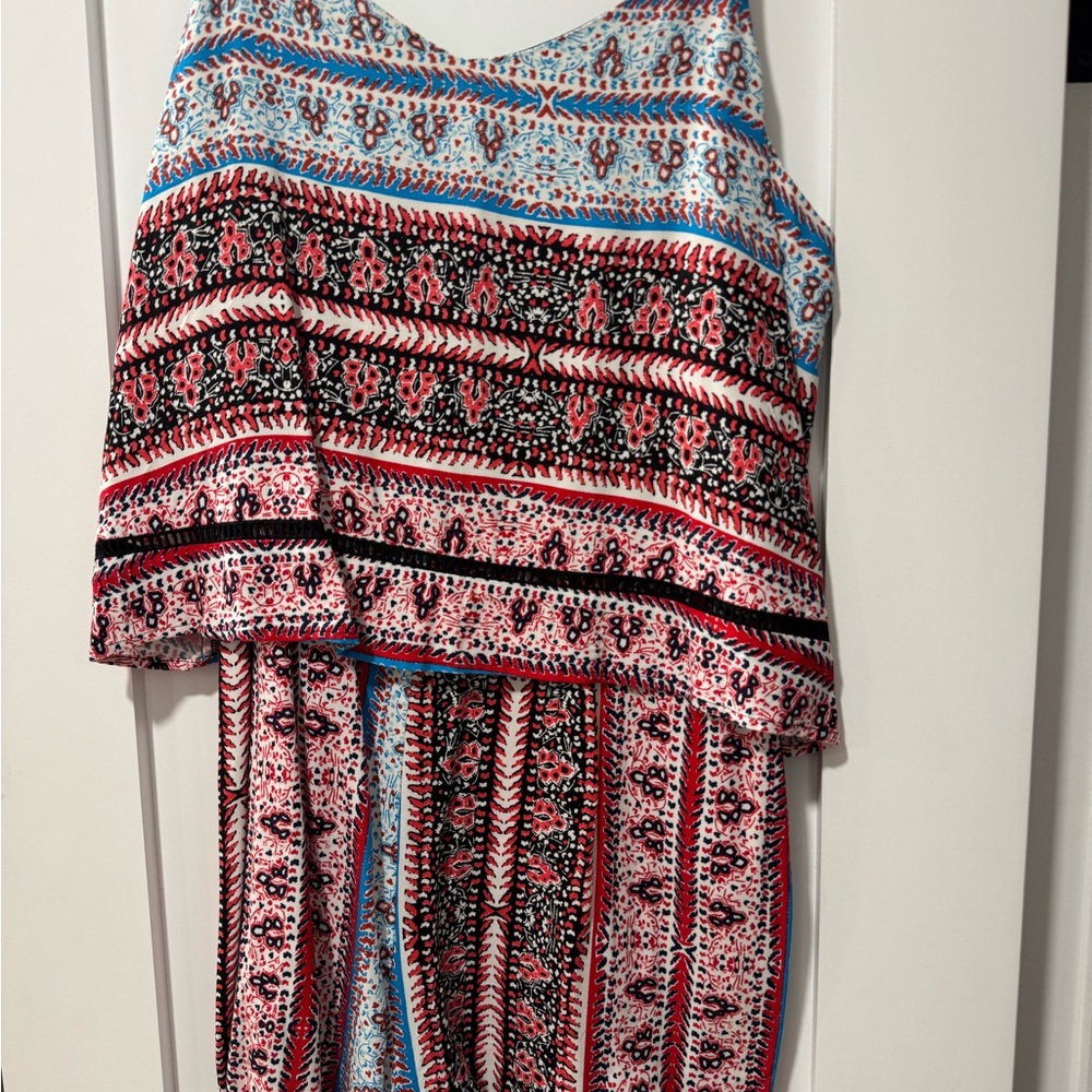 1. State Multicolor Patterned Romper - image 2